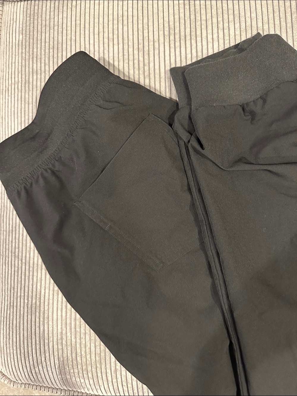 Figs Black Jogger Pants with Teal Drawstring - Picture 9 of 12